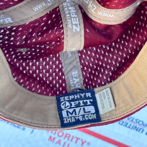 Red & Gold Zephyr Men's Hat - Picture 5 of 6